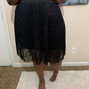 Classy black lace skirt